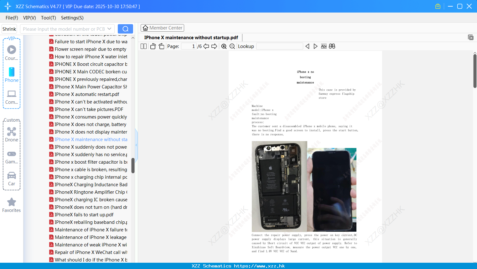 IPhone X Maintenance Without Startup